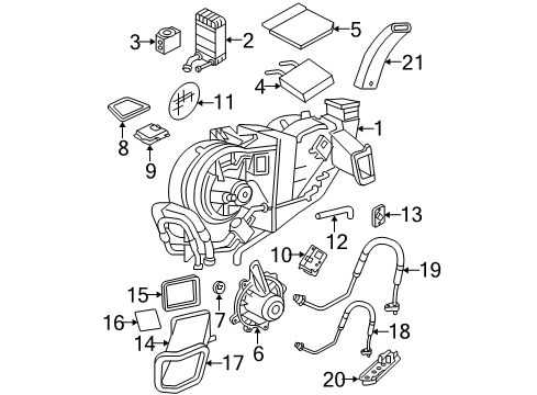 2006 Ford Expedition Auxiliary A/C & Heater Unit