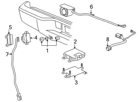 Thumbnail Electrical Components (Reverse Sensing System) for 2009 GMC Sierra 2500 HD Electrical Components