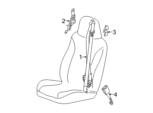 Thumbnail Restraint Systems - Front Seat Belts (Bucket Seats) for 2010 Chevrolet Colorado Front Seat Belts