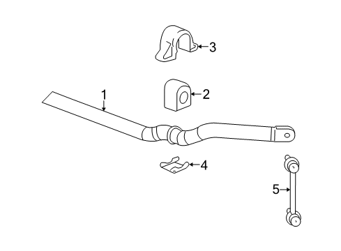 Thumbnail Front Suspension - Stabilizer Bar & Components (2WD) for 2006 Cadillac SRX Stabilizer Bar & Components - Front