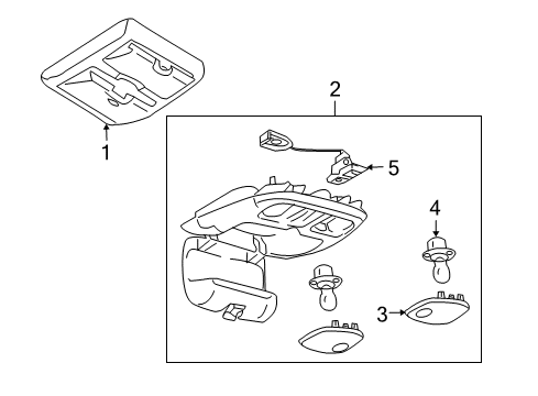 Thumbnail Overhead Console (Base,Premier) for 2009 Mercury Mariner Overhead Console