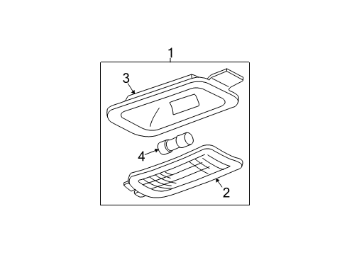 Thumbnail Cab - Interior Trim (Dome Lamp,Standard) for 2006 GMC Sierra 3500 Interior Trim - Cab