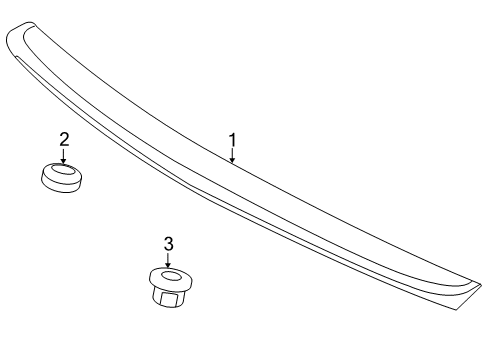 2006 Kia Rio Rear Spoiler Nut-Cap Rear Spoiler Diagram for 87221-25500