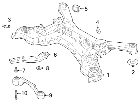 2023 Infiniti QX60 Suspension Mounting - Rear Bolt Diagram for 55080-3JA0A