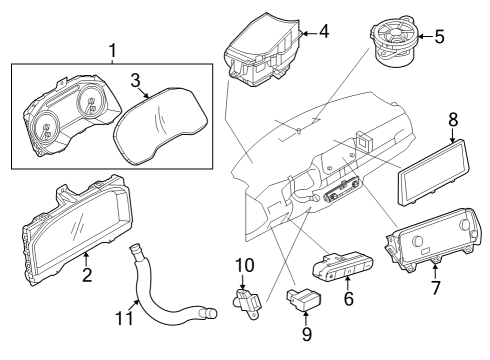 2023 Infiniti QX60 Switches Clip Diagram for 25320-3KA0A