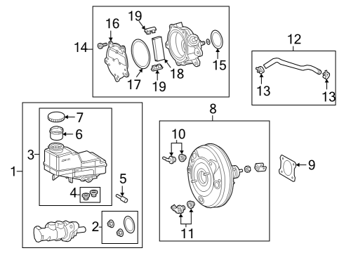 2022 Toyota C-HR Hydraulic System Vacuum Hose Diagram for 44750-F4030