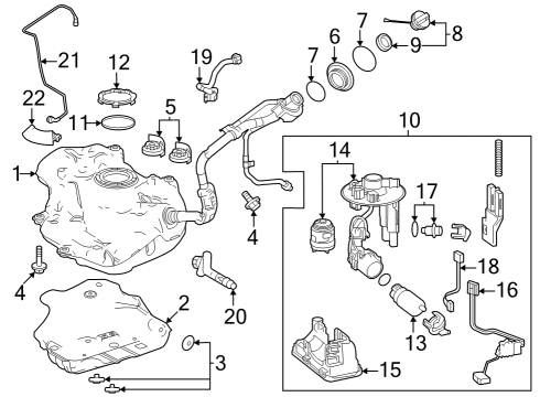 2023 Toyota Prius Fuel Supply TUBE ASSY, FUEL SUCT Diagram for 77020-47210
