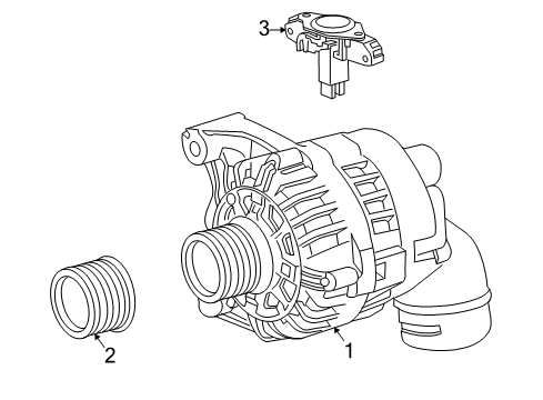 2005 BMW X3 Alternator Voltage Regulator Diagram for 12317515811