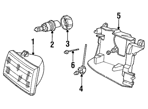 Mopar 4451730 Housing-& Lens Aero Head Lamp Right