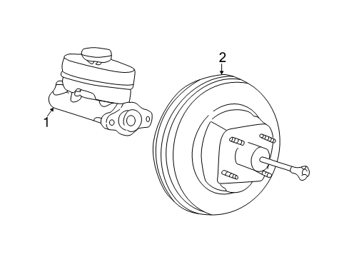2000 Ford E-350 Super Duty Hydraulic System Brake Booster Diagram for XC2Z-2005-AA