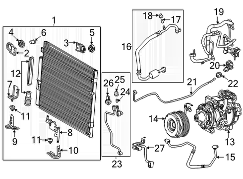 2022 Lexus LX600 A/C Compressor Drier Desiccant Bag Diagram for 88474-12010