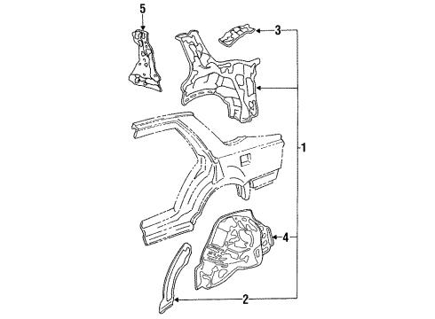 Acura 64730-SL4-310ZZ Wheelhouse, Left Rear