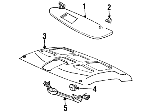 Mopar 5EZ92RW8 Bracket-SUNVISOR Support