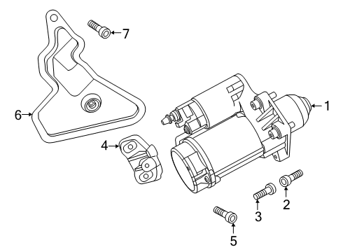 2023 Alfa Romeo Giulia Starter Washer-Flat Diagram for 6107092AA