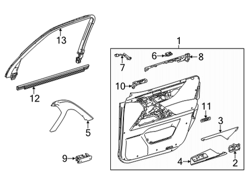 2023 Lexus LX600 Interior Trim - Front Door LAMP ASSY, INTERIOR Diagram for 81080-60350