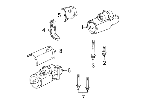 2001 GMC Sonoma Starter Starter Diagram for 10465577