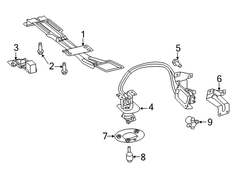 2020 Ram ProMaster 2500 Spare Tire Carrier Hold Down-Spare Tire Diagram for 68169692AA