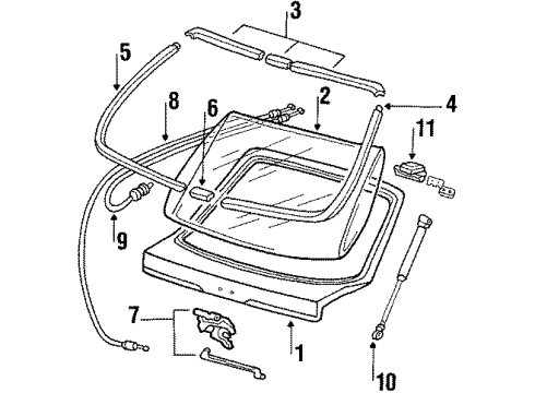 Acura 83303-SD2-013 Cylinder, Tailgate