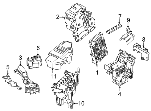 2021 BMW X3 Electrical Components HOLDER Diagram for 12908632555