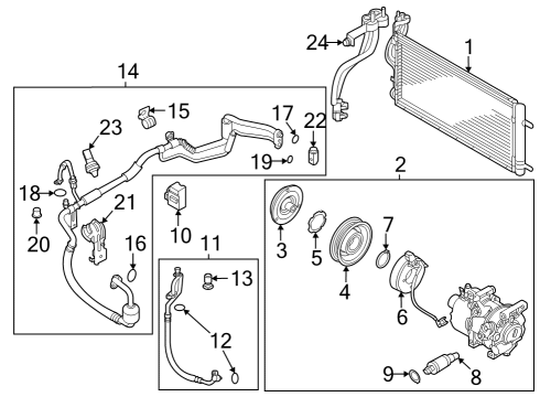 2024 Kia Seltos Condenser, Compressor & Lines Valve-Control Diagram for 97674D3000