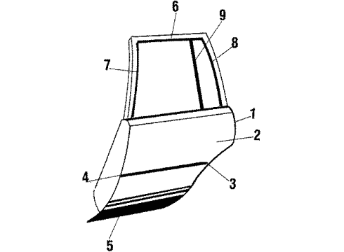 GM 9635073 Molding Kit, Rear Door Lower