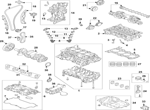 2022 Hyundai Tucson Engine Parts, Mounts, Cylinder Head & Valves, Camshaft & Timing, Variable Valve Timing, Oil Cooler, Oil Pan, Oil Pump, Adapter Housing, Balance Shafts, Crankshaft & Bearings, Pistons, Rings & Bearings Bearing Pair Set-C/R Diagram for 230602M020