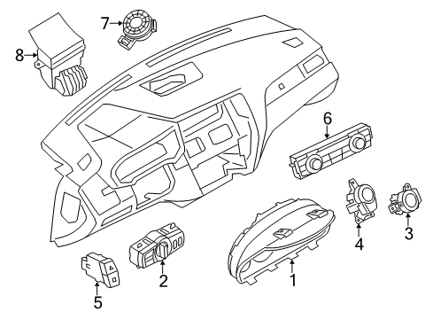 2016 BMW X4 Switches Instrument Cluster Diagram for 62106820601
