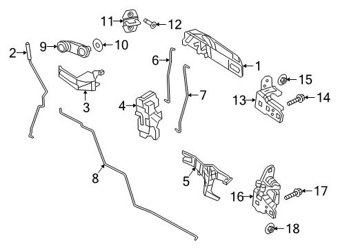 2019 Ram 2500 Front Door - Lock & Hardware SPACER-Door Handle Diagram for 55397411AA