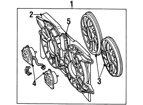 Ford YF3Z-8C607-AA Fan Assembly