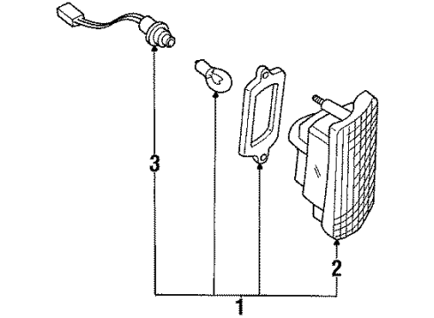 Nissan B6545-84M00 Lamp Assembly Reverse LH