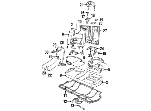 GM 90458955 PAD, Rear Seat Cushion