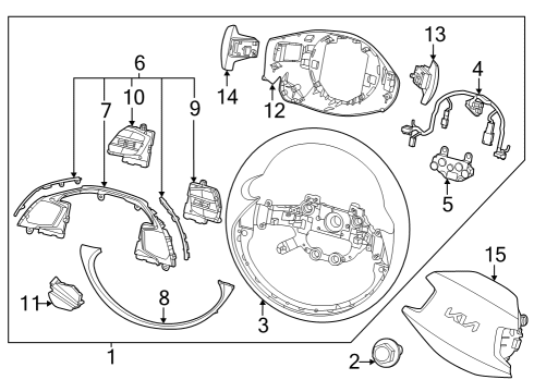 2024 Kia Niro Steering Wheel & Trim EXTENSION WIRE(LH) Diagram for 56190CV000