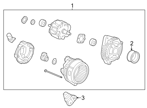 2023 Honda Pilot Alternator Bolt, Flange (8X65) Diagram for 95701-08065-08