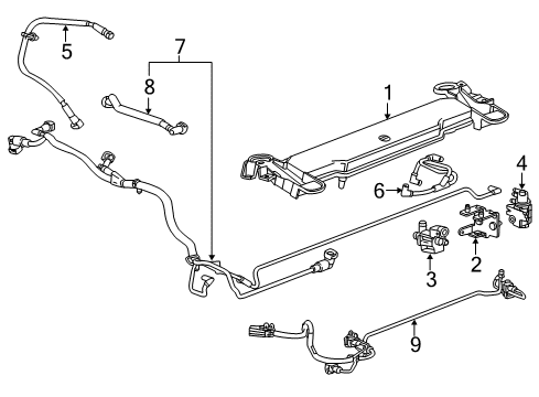 2014 Cadillac CTS Turbocharger Tube Asm-Evap Emission Canister Purge Diagram for 12658981