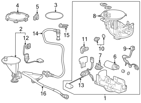 2021 Toyota Camry Senders Tube Sub-Assembly, Fuel Diagram for 77016-06040