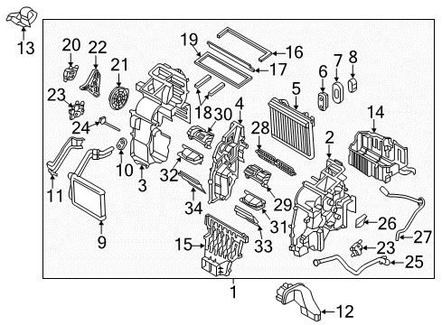 2017 Hyundai Tucson Air Conditioner Tube Assembly-Suction & Liquid Diagram for 97775-D3400