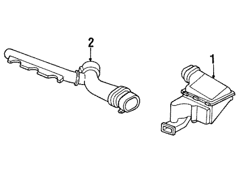 1995 Dodge Stratus Air Intake Air Cleaner Diagram for 4573622