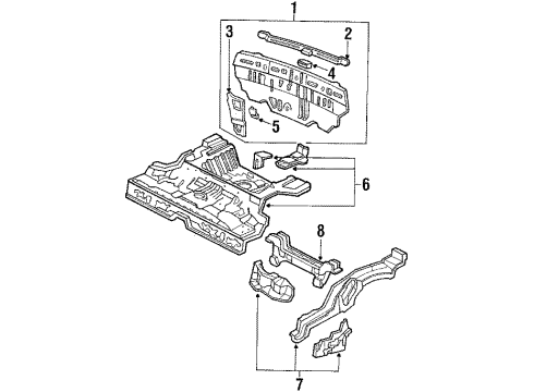 Honda 04655-SH2-A00ZZ Panel Set, RR. Floor