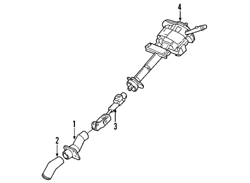 2007 Chevrolet Monte Carlo Steering Column, Steering Wheel Steering Column Diagram for 15913861