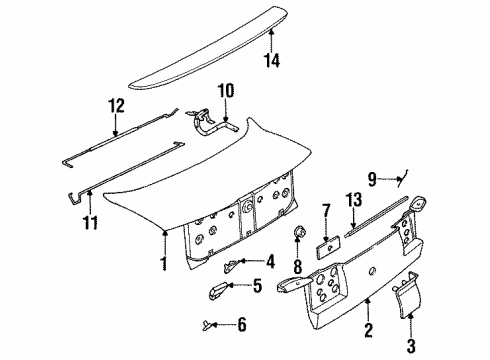 GM 21096542 Hinge Asm, R/Compartment Li