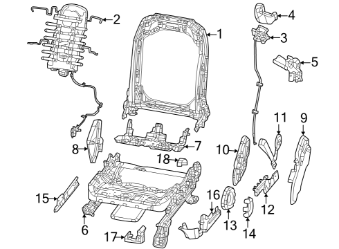 2024 Jeep Wrangler Driver Seat Components Ed Cap-Seat ADJUSTER Diagram for 6DQ17TX7AA