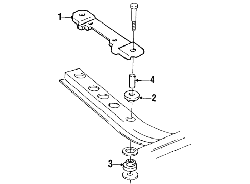Mopar 52018019 Bracket-Trans Support Rear(4X4)