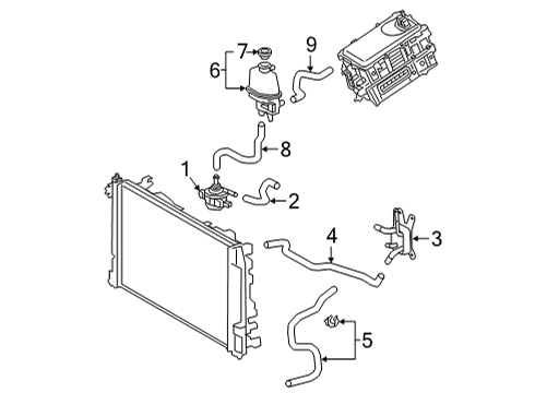 2022 Toyota Corolla Inverter Cooling Components Outlet Hose Diagram for G922F-47010
