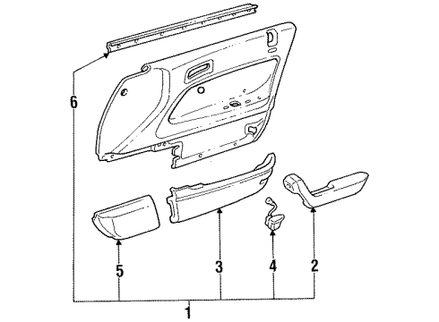 Honda 83541-SM4-960ZB Armrest, Right Front Door (Palmy Gray)