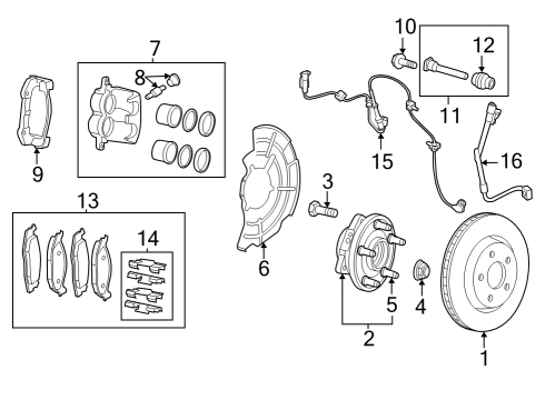 2022 Jeep Grand Cherokee Front Brakes Hose-Brake Diagram for 68323584AA