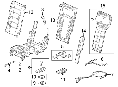 2023 Honda Pilot Tracks & Components FOAM PAD L Diagram for 81985-TYA-A21