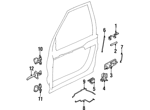 GM 21097380 Handle Asm, Front Side Door Inside