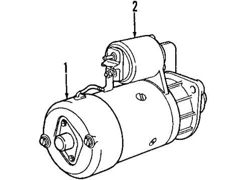 2001 BMW Z3 Starter Solenoid Switch Diagram for 12417832149
