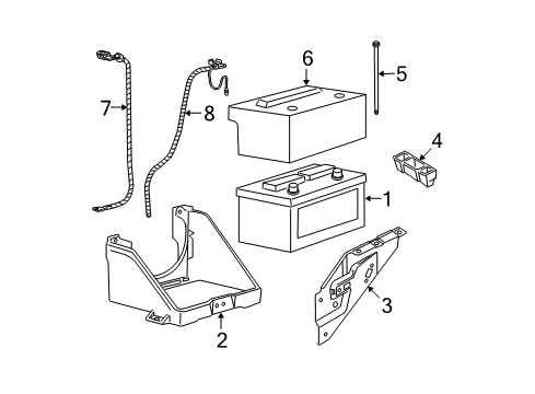 2009 Ford F-250 Super Duty Battery Positive Cable Diagram for 7C3Z-14300-CA