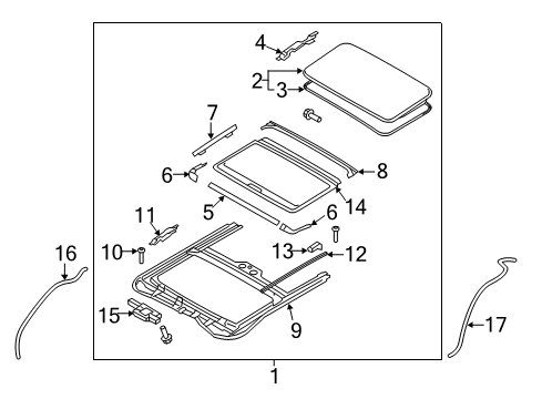 2021 Hyundai Ioniq Sunroof Motor Assembly-Sunroof Diagram for 81631-G2000